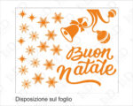Adesivo per vetrine Natale "TRA FIOCCHI DI NEVE" - Vetrofania