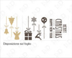 Adesivo per vetrine Natale "MERRY CHRISTMAS & HAPPY NEW YEAR" - Vetrofania