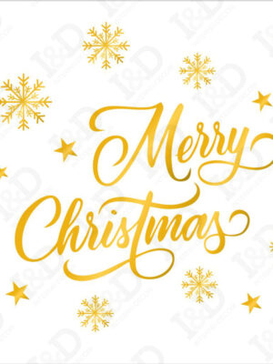 Natale tra stelle e fiocchi-adesivo per vetrina