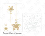 Adesivo per vetrine "NATALE CON STELLE CADENTI" - Vetrofania