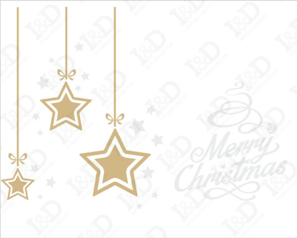 Adesivo per vetrine "NATALE CON STELLE CADENTI" - Vetrofania