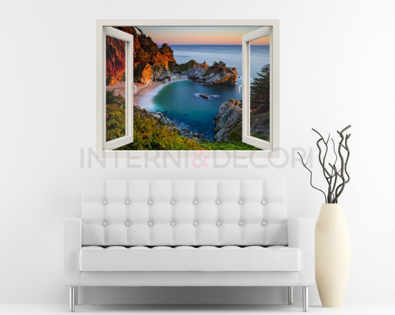 Finestra adesiva mare "VISTA SULLA BAIA" - Finestra illusione