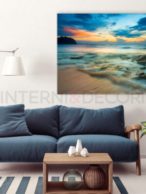 Quadro moderno tramonto "TRA MARE E CIELO" - Stampa su tela