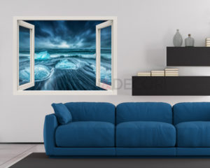 Finestra illusione-ghiaccio nel mare