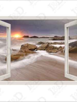 Quiete sul mare-finestra illusione