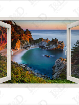 Affacciarsi sulla baia-finestra illusione