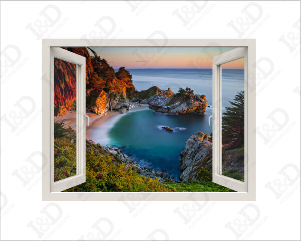 Finestra adesiva mare "VISTA SULLA BAIA" - Finestra illusione