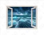 Adesivo murale finestra "GHIACCIO NEL MARE" - Finestra illusione