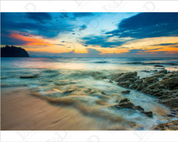 Quadro moderno tramonto "TRA MARE E CIELO" - Stampa su tela