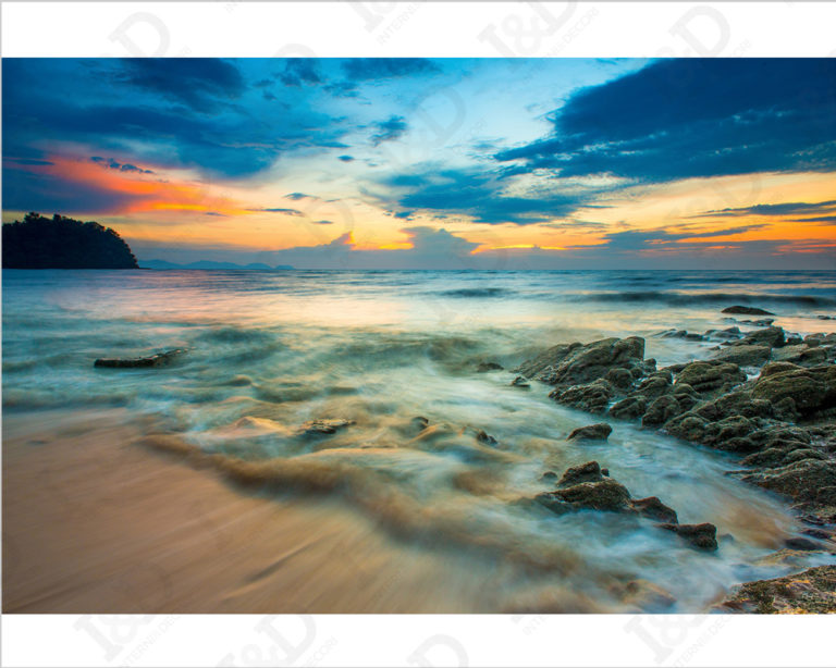 Quadro moderno tramonto "TRA MARE E CIELO" - Stampa su tela