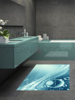 Adesivo per pavimento bagno "BOLLE D'ACQUA"