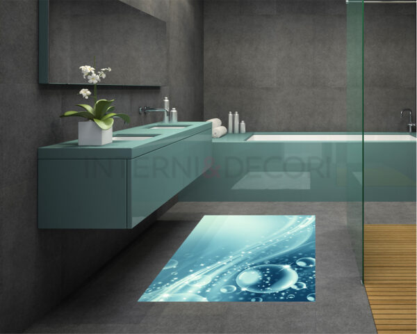 Adesivo per pavimento bagno "BOLLE D'ACQUA"