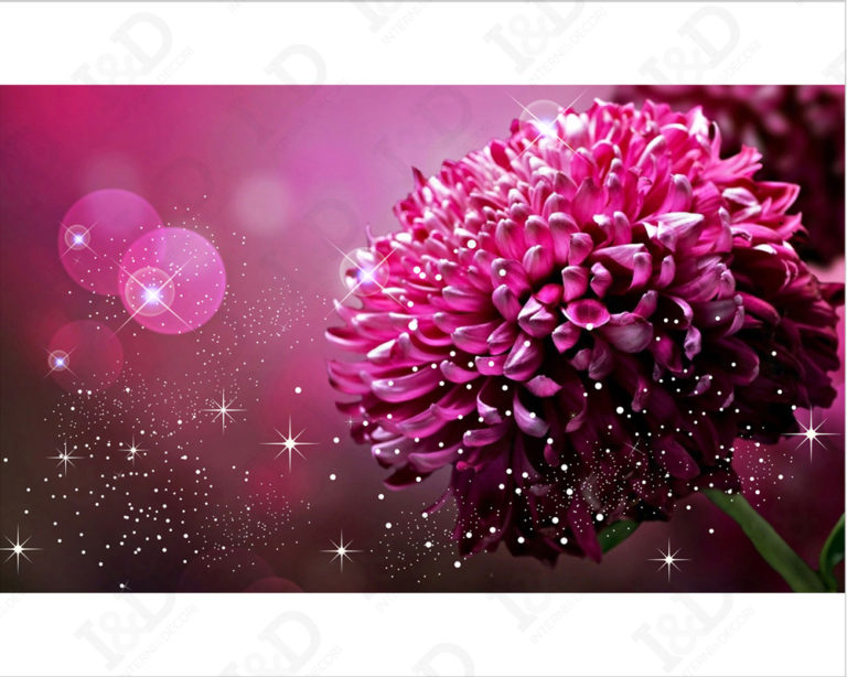 Quadro moderno fiori "DALIA VIOLA" - Stampa su tela