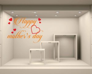 Adesivo per vetrine-cuori per la mamma