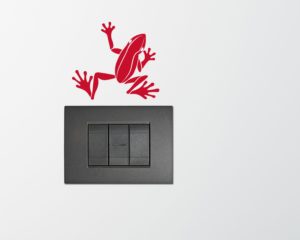 Mini sticker murale-una rana sul muro