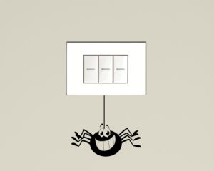 Mini sticker murale-ragnetto dispettoso