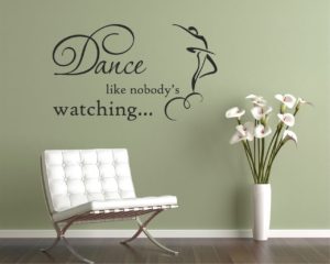 Adesivo murale-dance like nobody's watching