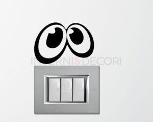 Adesivo per interruttori "OCCHI CURIOSI" - Mini sticker murale