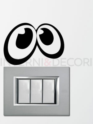 Adesivo per interruttori "OCCHI CURIOSI" - Mini sticker murale