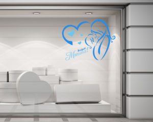 Adesivo per vetrine-ti voglio bene mamma!