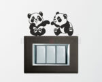 Adesivo per interruttori "PANDA GIOCHERELLONI" - Mini sticker murale