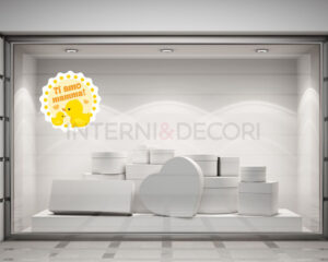 Adesivo per vetrine "MAMMA OCA CON CUCCIOLO" - Vetrofania