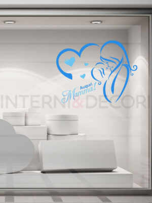 Adesivo per vetrine "TI VOGLIO BENE MAMMA!" - Vetrofania