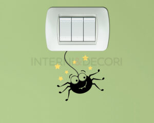 Adesivo per interruttori "UN SIMPATICO RAGNETTO" - Mini sticker murale