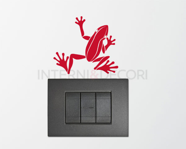 Adesivo per interruttori "UNA RANA SUL MURO" - Mini sticker murale
