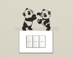 Adesivo per interruttori "PANDA TENERONI" - Mini sticker murale