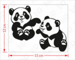 Adesivo per interruttori "PANDA GIOCHERELLONI" - Mini sticker murale