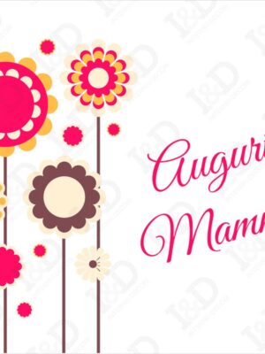Auguri con fiori-adesivo per vetrina