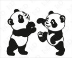 Adesivo per interruttori "PANDA TENERONI" - Mini sticker murale