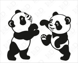 Panda teneroni-mini sticker murale