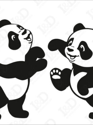 Panda teneroni-mini sticker murale