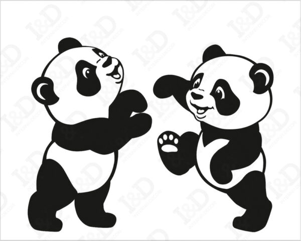 Adesivo per interruttori "PANDA TENERONI" - Mini sticker murale