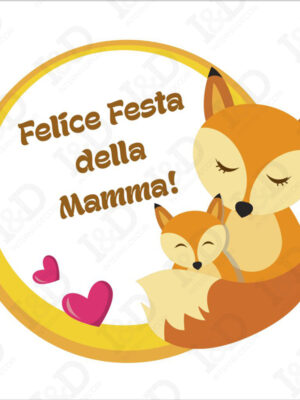 Mamma lupa e il suo cucciolo-adesivo per vetrine