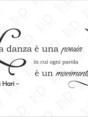 La danza è una poesia-adesivo murale