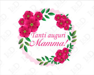 Ghirlanda di fiori-adesivo per vetrine