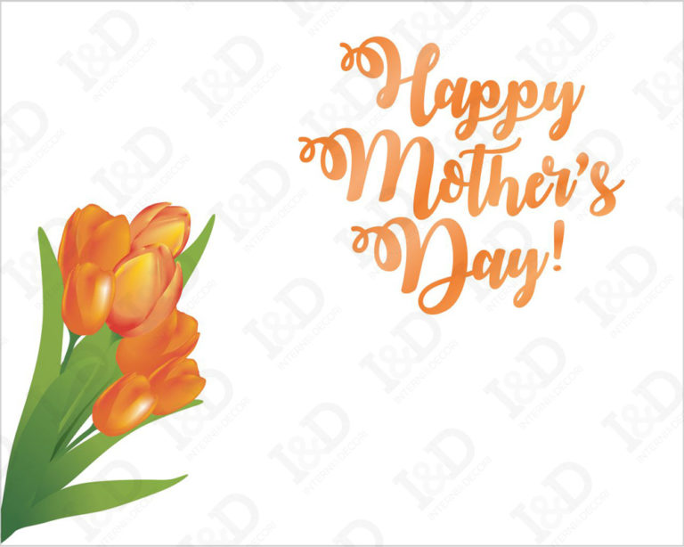 Adesivo per vetrine "FIORI PER LA MAMMA" - Vetrofania