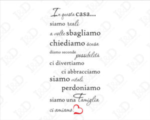 In questa casa-adesivo murale