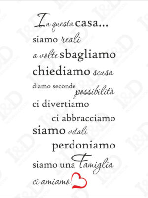 In questa casa-adesivo murale