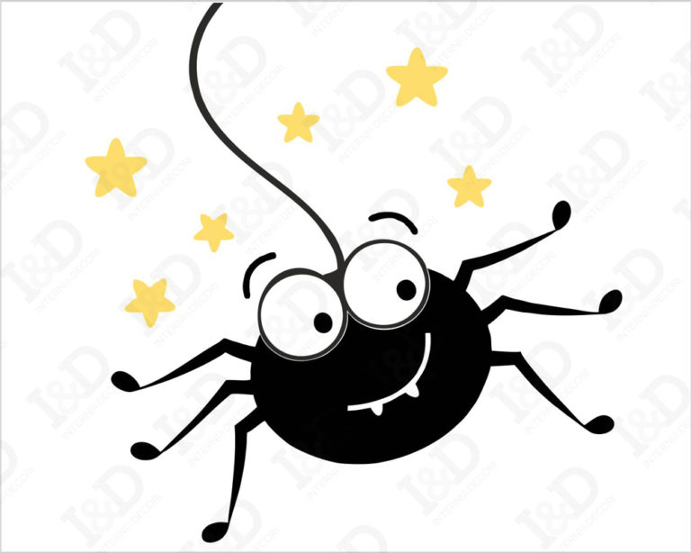 Adesivo per interruttori "UN SIMPATICO RAGNETTO" - Mini sticker murale