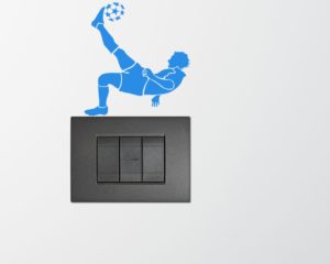 Mini sticker murale-calciatore in rovesciata