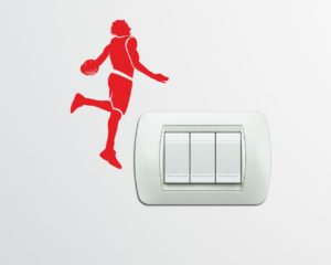 Mini sticker murale-giocatore di basket
