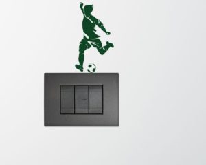 Mini sticker murale-giocatore che tira in porta