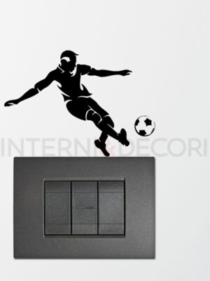 Adesivo murale calcio "GIOCATORE CHE TIRA" - Mini sticker murale