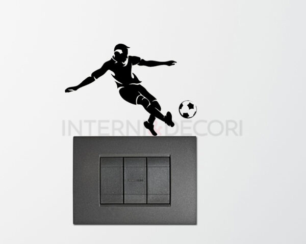 Adesivo murale calcio "GIOCATORE CHE TIRA" - Mini sticker murale