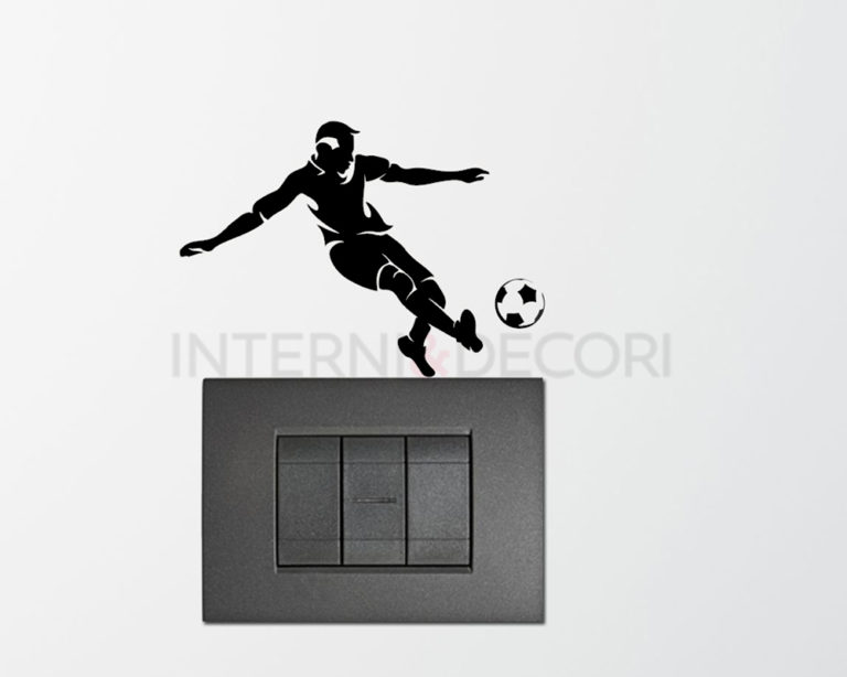 Adesivo murale calcio "GIOCATORE CHE TIRA" - Mini sticker murale