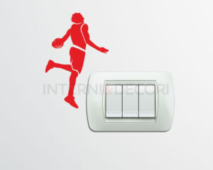 Adesivo murale basket "GIOCATORE DI PALLACANESTRO" - Mini sticker murale